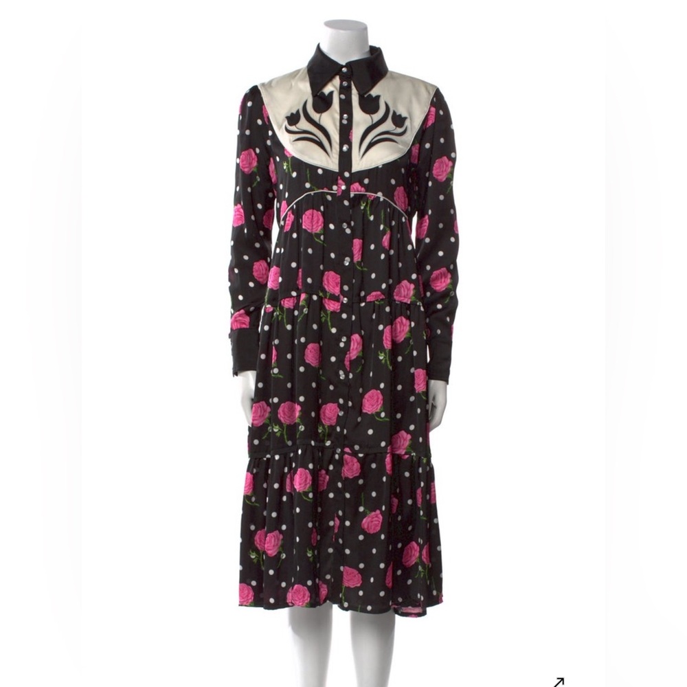 Paco Rabanne Floral Print Midi Dress